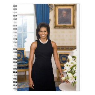 Offizielles Portrait von First Lady Michelle Obama Notizblock