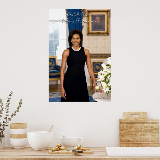 Offizielles Portrait von First Lady Michelle Obama Poster (Küche)