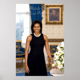 Offizielles Portrait von First Lady Michelle Obama Poster