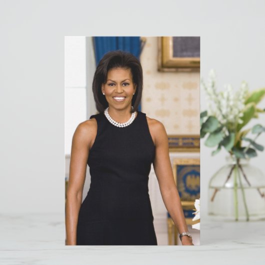 Offizielles Porträt erster Dame Michelle Obama Briefpapier (Stehend Vorderseite)