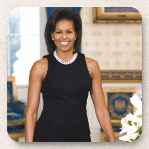 Offizielles Porträt erster Dame Michelle Obama Getränkeuntersetzer