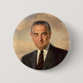 Offizielles Porträt Lyndon Johnson Button (Vorderseite)