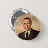 Offizielles Porträt Lyndon Johnson Button (Vorne & Hinten)