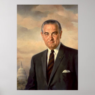 Offizielles Porträt-Plakat Lyndon Johnson Poster