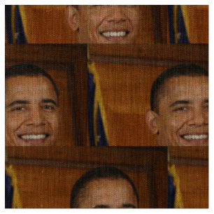 Offizielles Porträt von Barack Obama Stoff