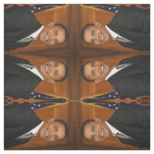 Offizielles Porträt von Barack Obama Stoff