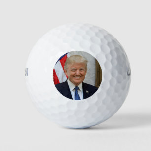Offizielles Porträt von Donald Trump als Präsident Golfball