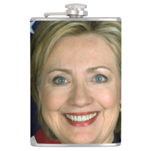 Offizielles Porträt von Hillary Clinton Flachmann