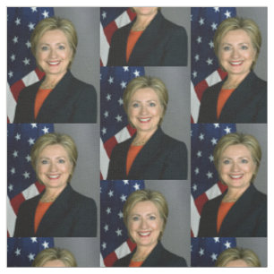 Offizielles Porträt von Hillary Clinton Stoff