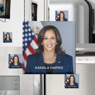 Offizielles Porträt von Vizepräsidentin Kamala Har Magnet