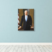 Offizielles Präsidentenportrait Bill Clinton Leinwanddruck (Insitu (Holzboden))