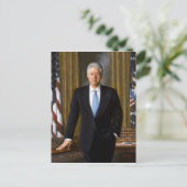 Offizielles Präsidentenportrait Bill Clinton Postkarte (Stehend Vorderseite)