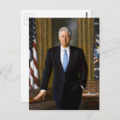 Offizielles Präsidentenportrait Bill Clinton Postkarte (Vorne/Hinten)