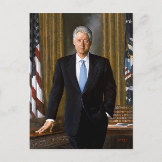 Offizielles Präsidentenportrait Bill Clinton Postkarte (Vorderseite)