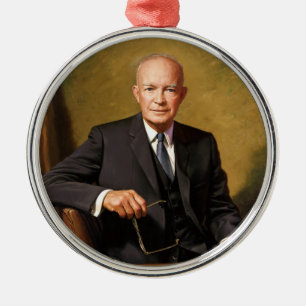 Offizielles Präsidentenporträt Dwight D Eisenhow Ornament Aus Metall