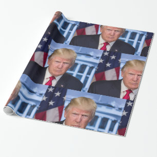 Offizielles präsidentielles Porträt von Donald Tru Geschenkpapier