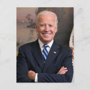 Offizielles präsidentielles Porträt von Joe Biden Postkarte