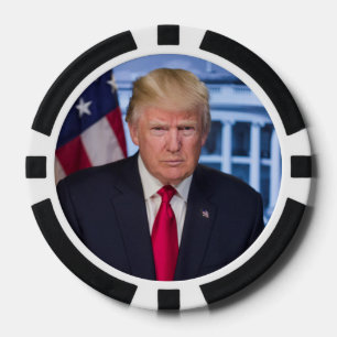 Offizielles präsidiales Porträt von Donald Trump Pokerchips