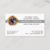 Offizielles Prison-Logo der Strafabteilung Visitenkarte (Vorderseite)