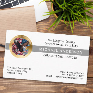 Offizielles Prison-Logo der Strafabteilung Visitenkarte