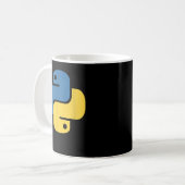 Offizielles Python-Logo für Entwickler Kaffeetasse (Vorderseite Links)