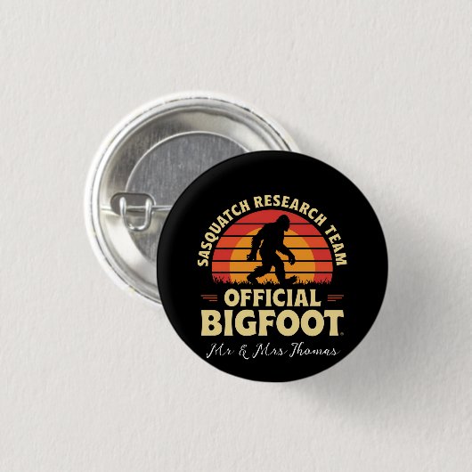 Offizielles Sasquatch Research Team: Bigfoot Jäger Button (Vorne & Hinten)