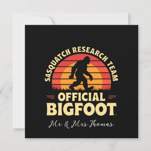 Offizielles Sasquatch Research Team: Bigfoot Jäger Einladung (Vorderseite)