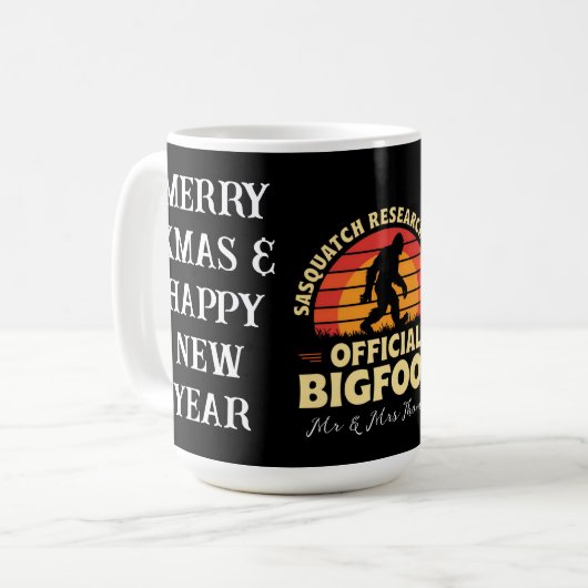 Offizielles Sasquatch Research Team: Bigfoot Jäger Kaffeetasse (Vorderseite Links)