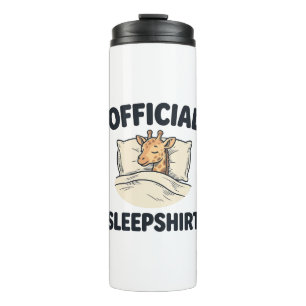 Offizielles Schlafshirt Giraffe Lustiges Schlaf Sh Thermosbecher
