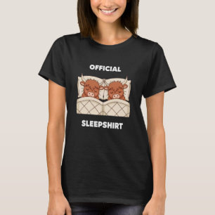 Offizielles Schlafshirt Kinder Yak Rind Doppelbett T-Shirt