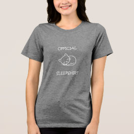 Offizielles Schlafshirt - Süße schlafende Katze Tri-Blend Shirt