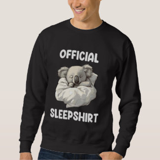 Offizielles Schlafshirt Süße Schlafende Koala Tier Sweatshirt