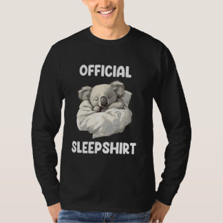 Offizielles Schlafshirt Süße Schlafende Koala Tier T-Shirt