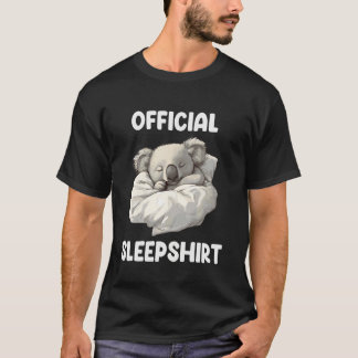 Offizielles Schlafshirt Süße Schlafende Koala Tier T-Shirt