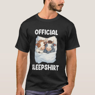 Offizielles Schlafshirt Süße Schlafende Kuh Tierli T-Shirt