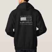 Offizielles schlechtes Betragen. Schwarzer Hoodie (Rückseite)