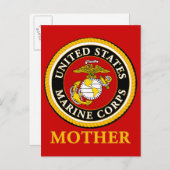 OFFIZIELLES Siegel der US-Marine - Mutter Postkarte (Vorne/Hinten)