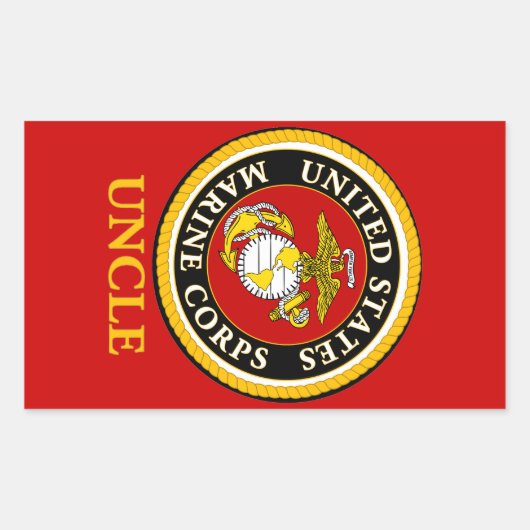 OFFIZIELLES Siegel der US-Marine - Onkel Rechteckiger Aufkleber (Vorderseite)