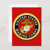 OFFIZIELLES Siegel der US-Marine Postkarte (Vorne/Hinten)
