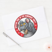 OFFIZIELLES SIEGEL des DEMON-RAT PARTY Evil Rodent Runder Aufkleber (Umschlag)