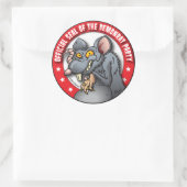 OFFIZIELLES SIEGEL des DEMON-RAT PARTY Evil Rodent Runder Aufkleber (Tasche)