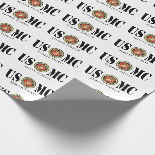 Offizielles Siegel US Marine Corps Geschenkpapier (Ecke)