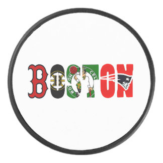Offizielles T-Shirt der Sportteams aus Boston Eishockey Puck