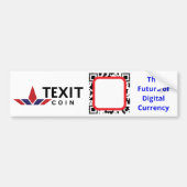 Offizielles TexitCoin-Logo Autoaufkleber (Vorne)