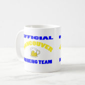OFFIZIELLES TRINKENDES TEAM VANCOUVERS KAFFEETASSE (Vorderseite Links)