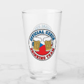 Offizielles tschechisches Trinkteam Glas (Vorderseite)
