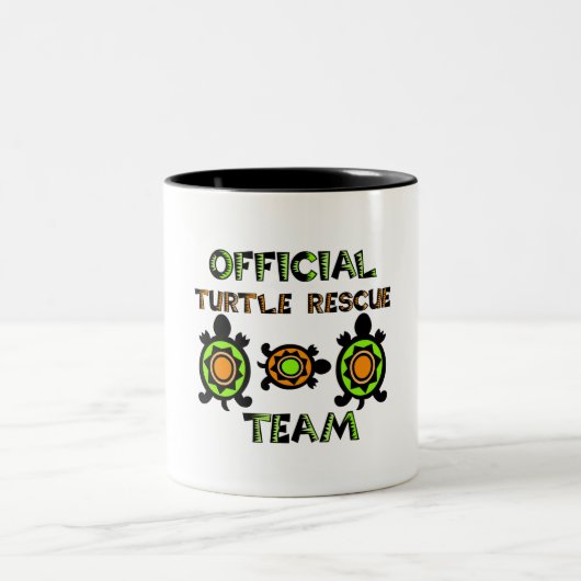 Offizielles Turtle Rescue Team 1 Zweifarbige Tasse (Mittel)