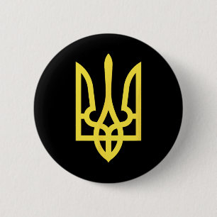 Offizielles ukrainisches Wappen - Zelenskyy-Stil Button