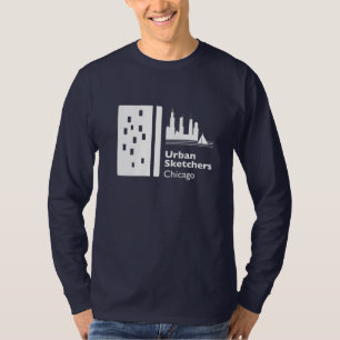 Offizielles Urban Sketchers Chicago Langarmshirt T-Shirt