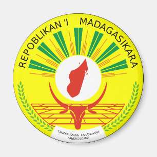Offizielles Wappen Madagaskars Wappenkunde-Symbol Magnet
